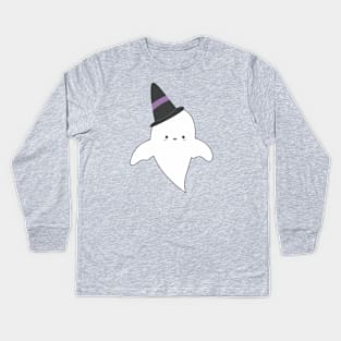 Cute happy ghost Kids Long Sleeve T-Shirt